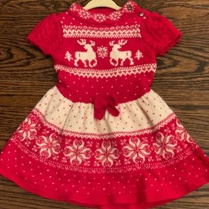 Ralph Lauren Reindeer knit sweater dress. 2T